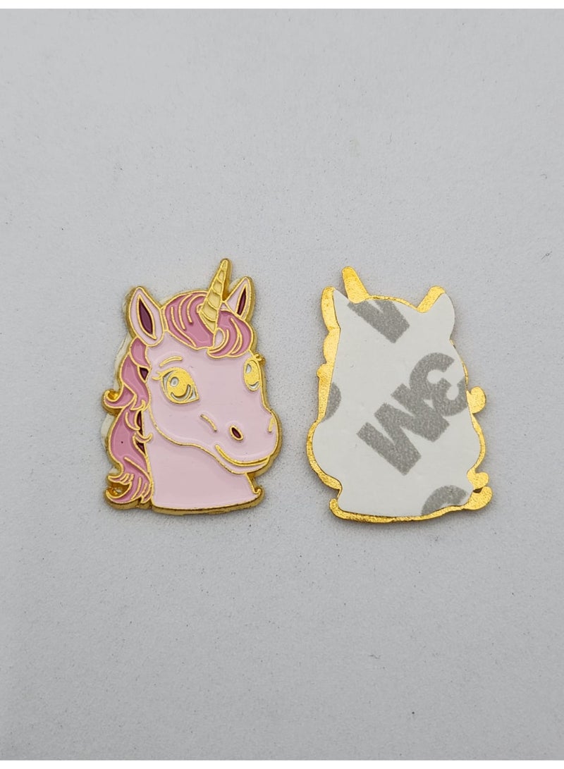 Kipfy Pink Horse Metal Sticker  Decorative Travel Theme Badge for mobile,laptop Backpacks,Accessories Fans Stickers Display for I pad,and Collectors Walls, Doors, Cars, Trucks, Motorcycles Fridge - Image 2